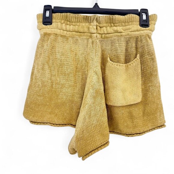 Free People Women's Shorts Extra Small Summertime Blues Knit Elastic Waist Gold - Picture 6 of 9